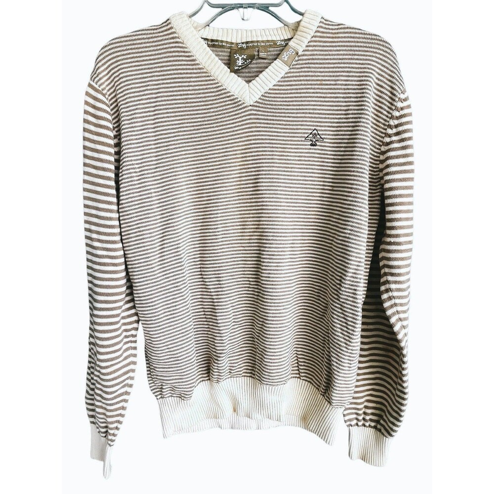 Y2K Retro LRG LIfted Resarch Group Other Side Of The Tracks Striped Sweater L